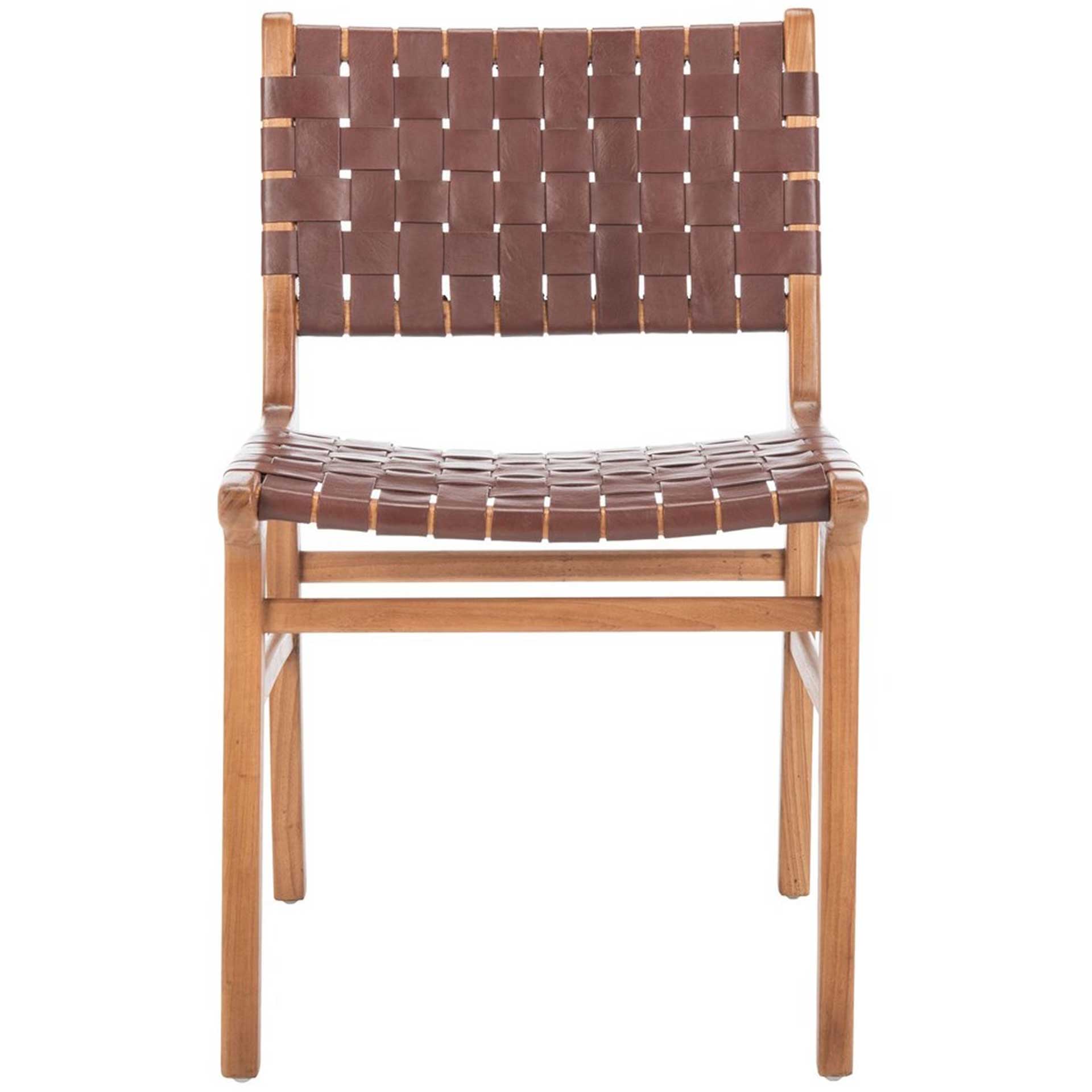 Tara Woven Leather Dining Chair (Set of 2)