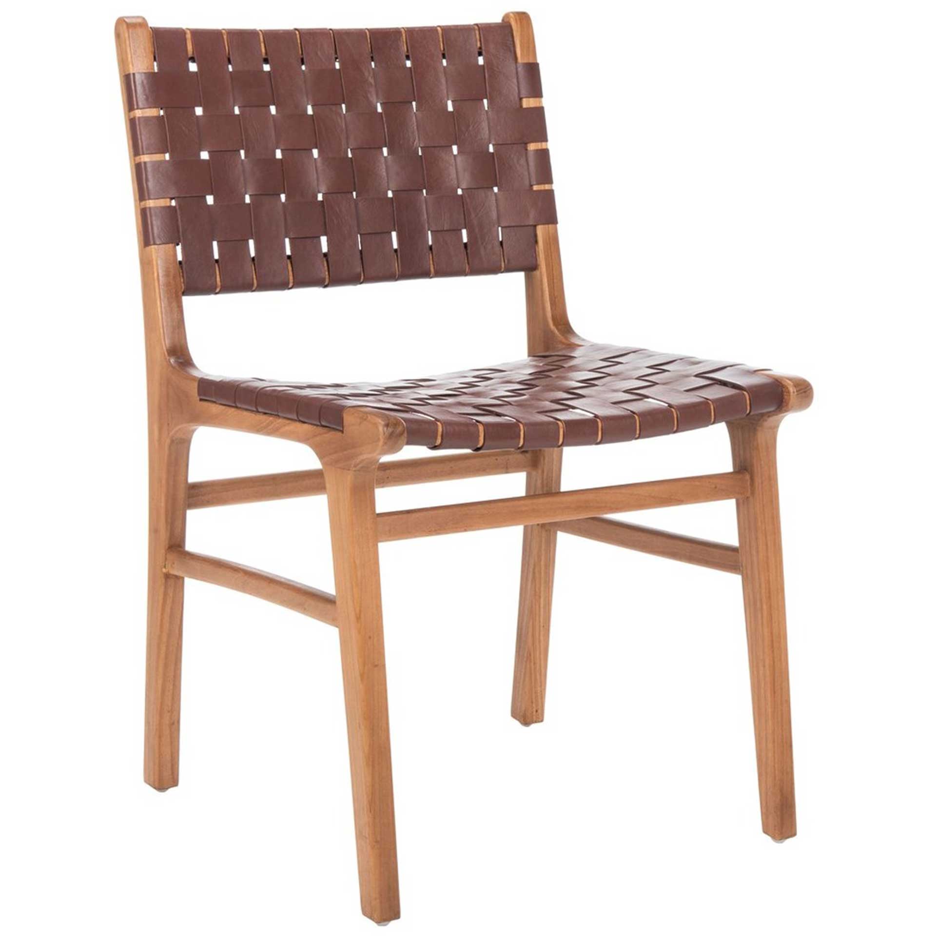 Tara Woven Leather Dining Chair (Set of 2)