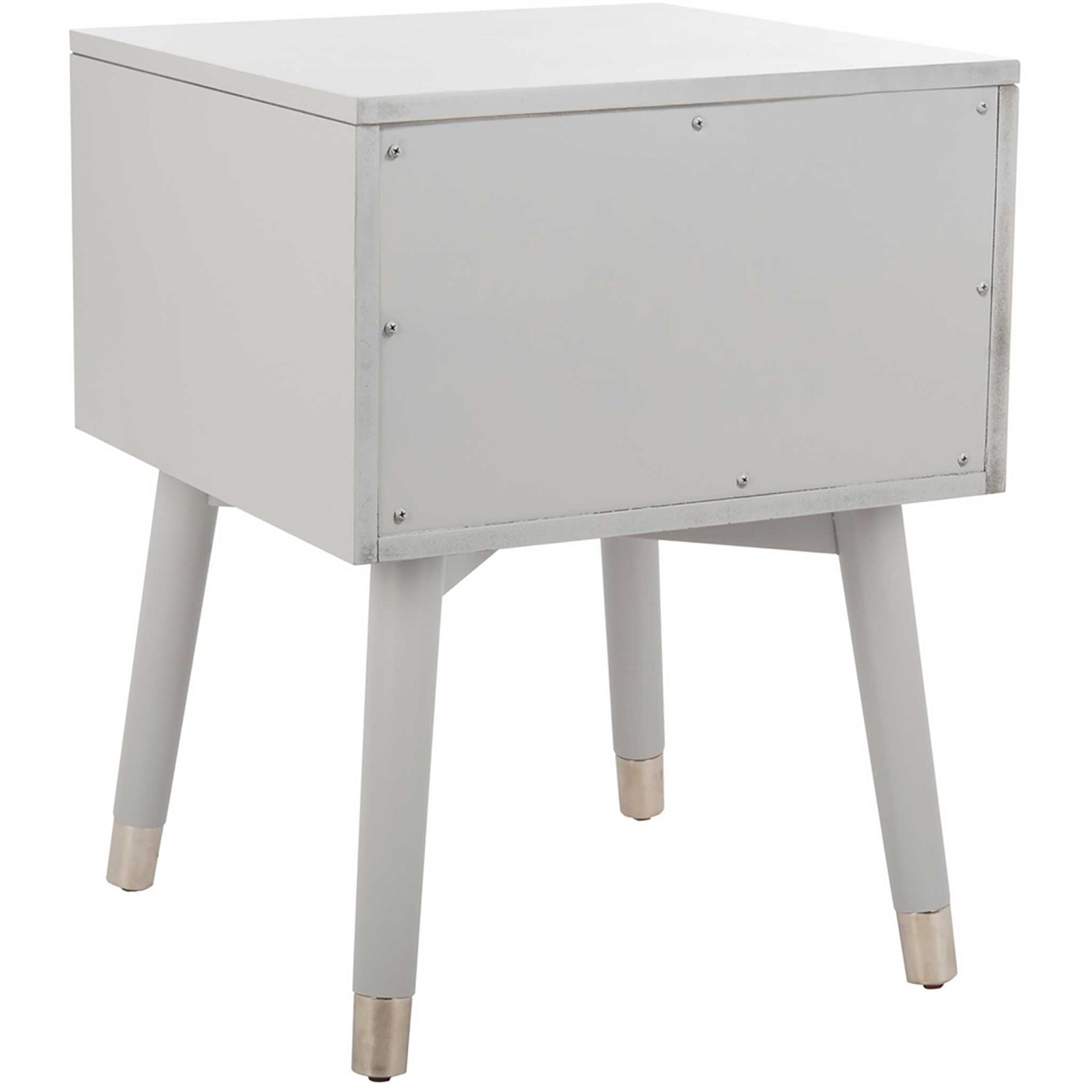 Lydia Silver Cap Nightstand Gray