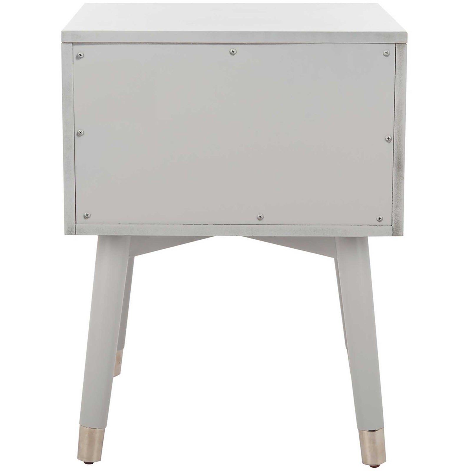 Lydia Silver Cap Nightstand Gray