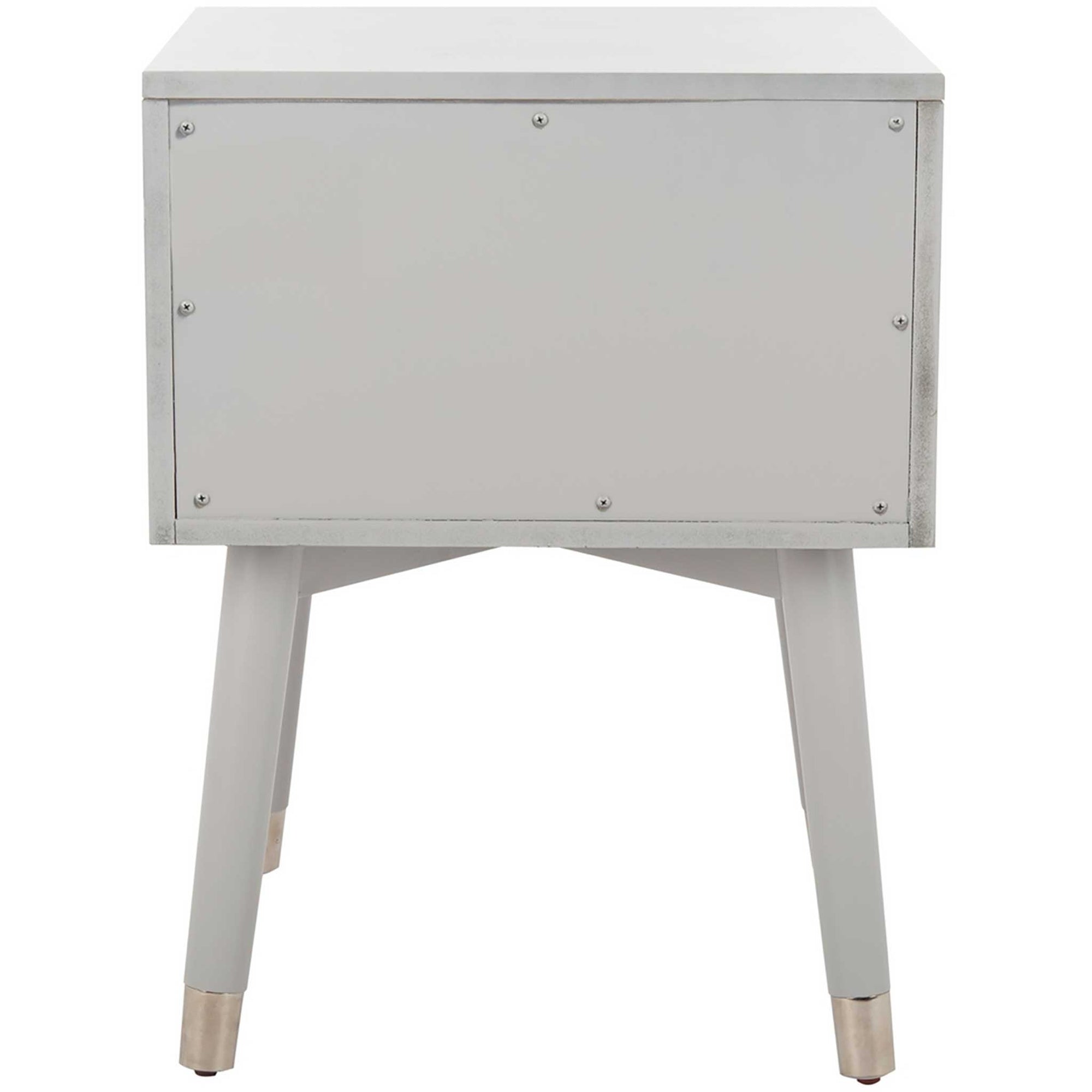 Lydia Silver Cap Nightstand Gray