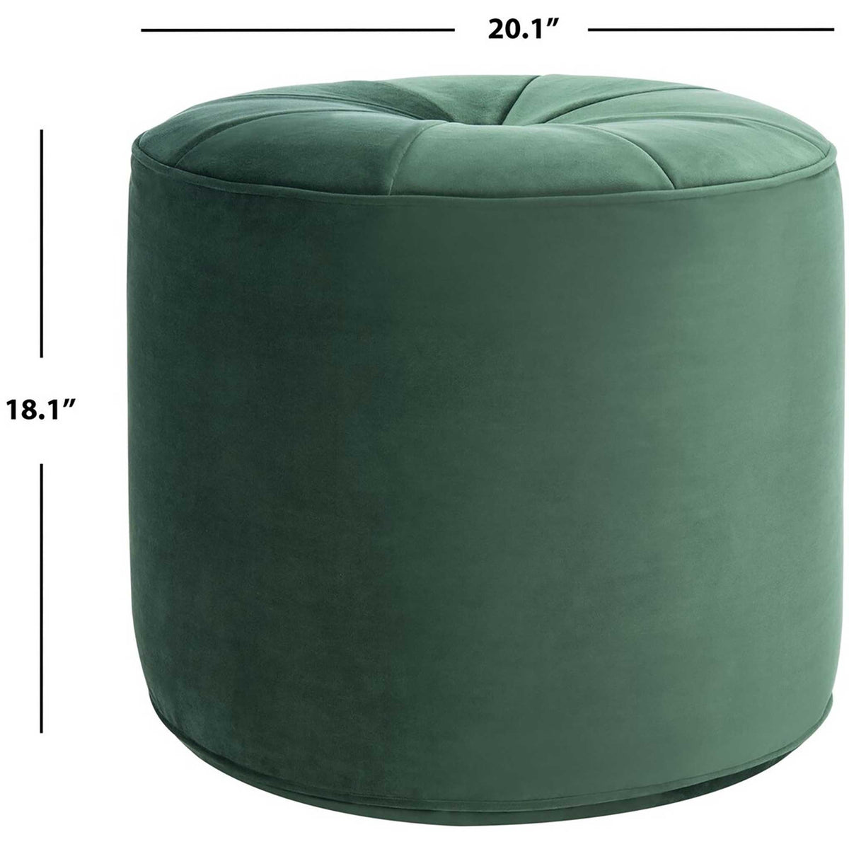 Hanton Cylinder Ottoman Emerald