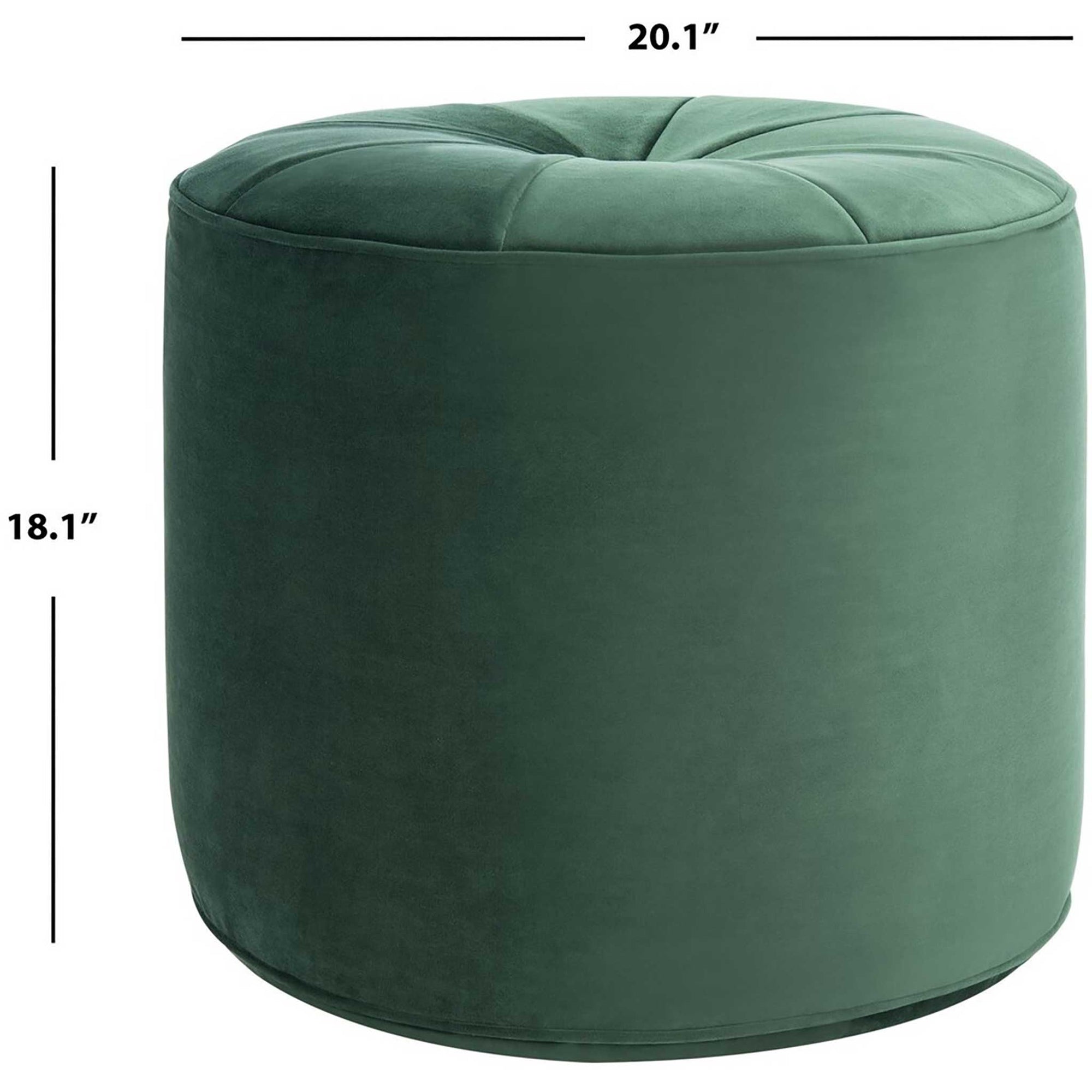 Hanton Cylinder Ottoman Emerald