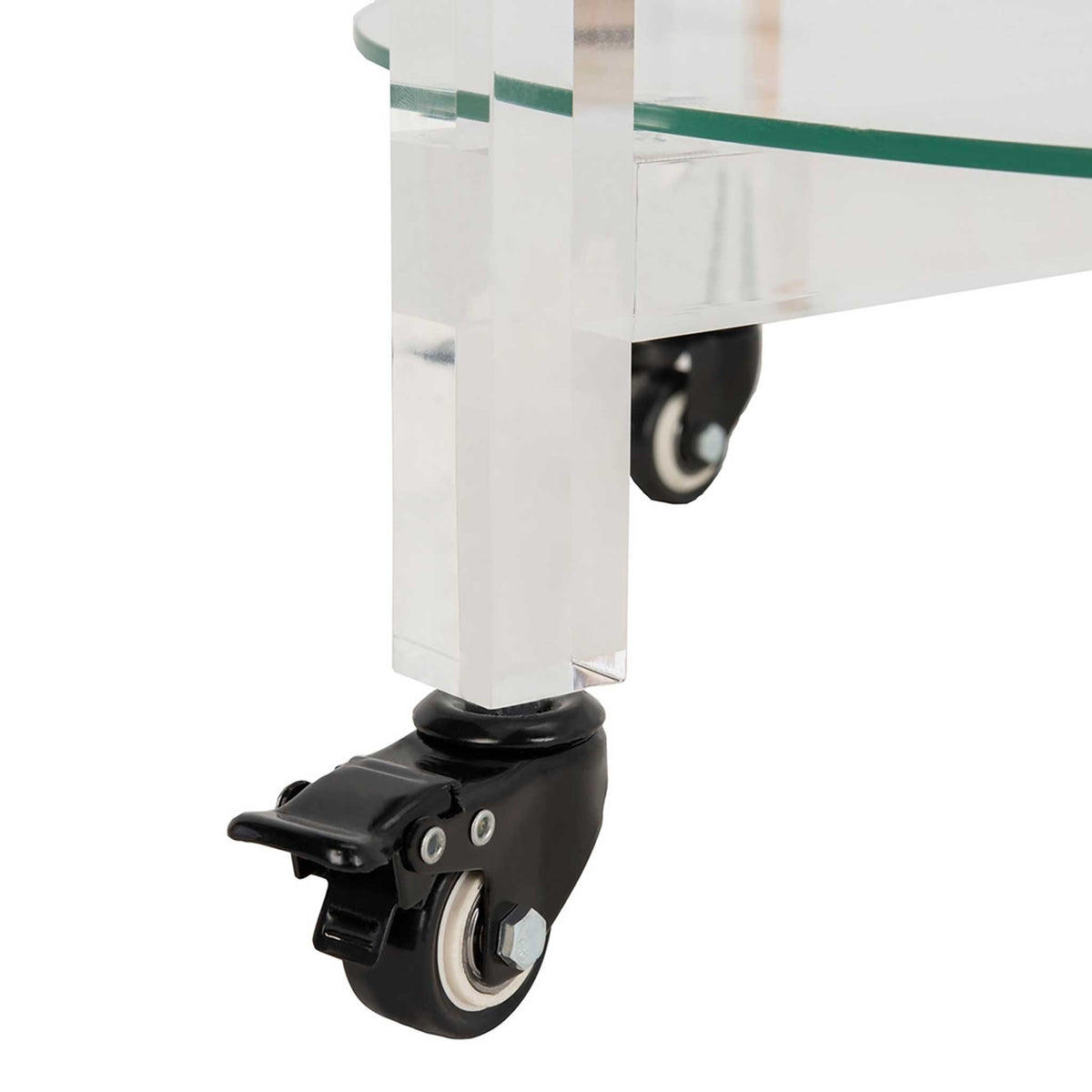 June 2 Tier Acrylic Bar Cart Clear