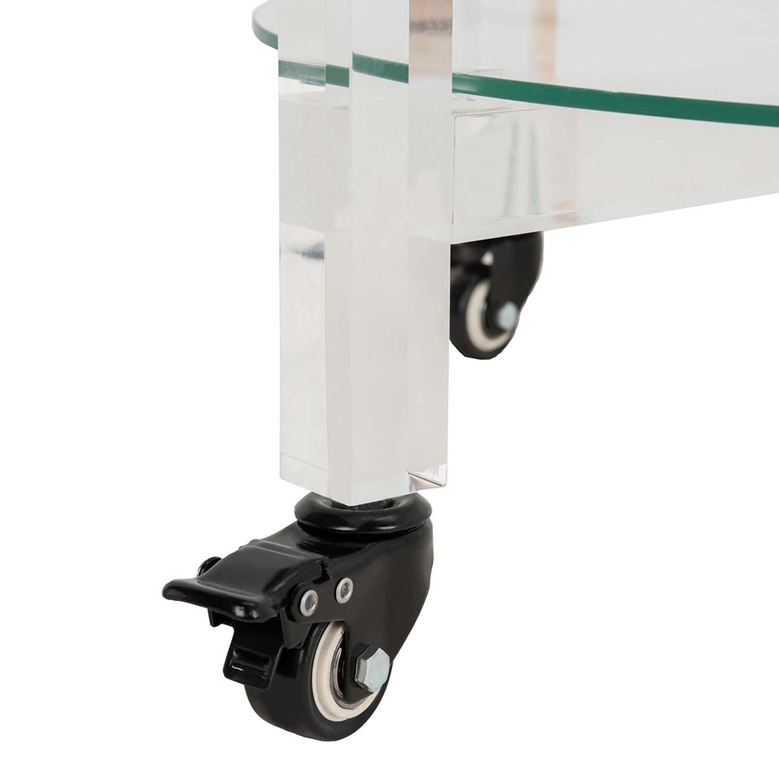 June 2 Tier Acrylic Bar Cart Clear