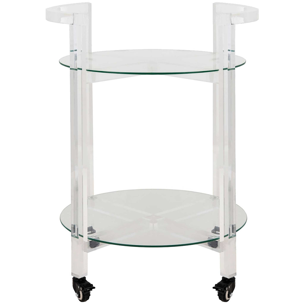 June 2 Tier Acrylic Bar Cart Clear