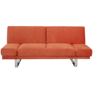 Shere Sofa Bed With Armrest Orange Fabric