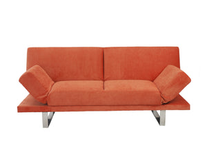 Shere Sofa Bed With Armrest Orange Fabric