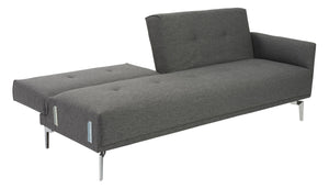 Laffaux Sofa Bed With Armrest Dark Gray