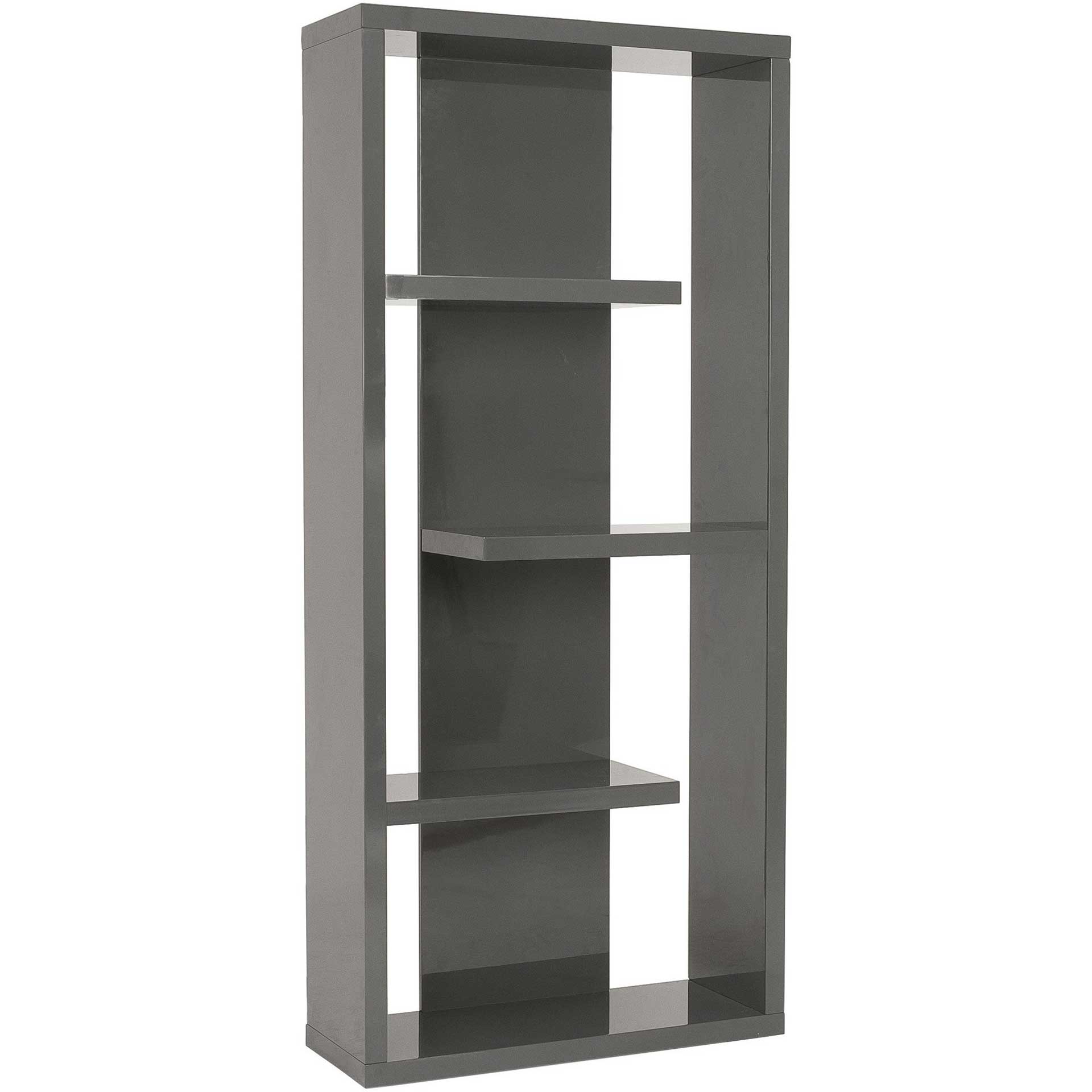 Rogers Shelving Unit Gray Lacquer