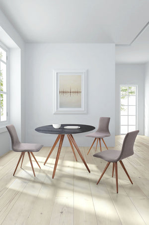 Grapeview Dining Table Walnut & Black