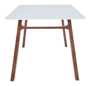 Cocoa Dining Table Walnut & White
