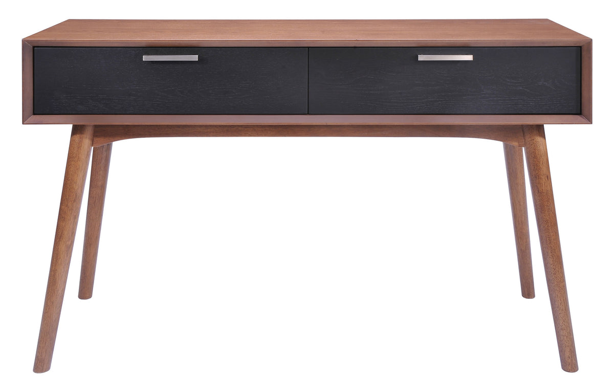 Liberty Bay Console Table Walnut & Black
