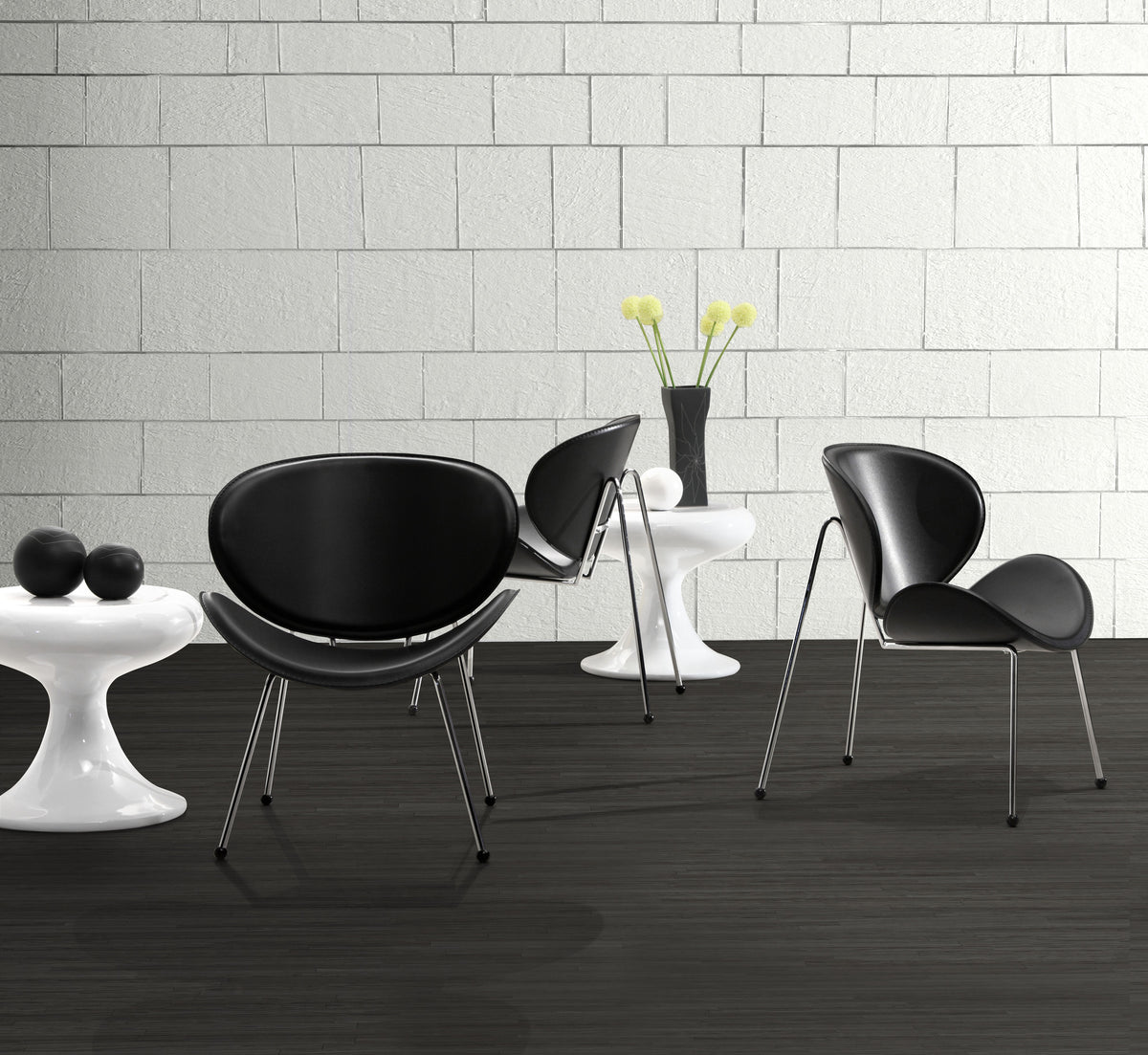 Middlefield Lounge Chair Black (Set of 2)