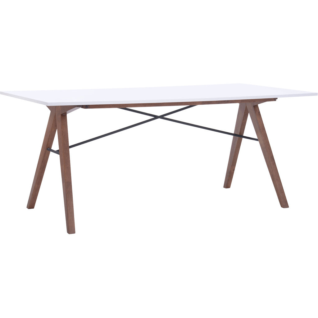 Spirit Dining Table Walnut & White