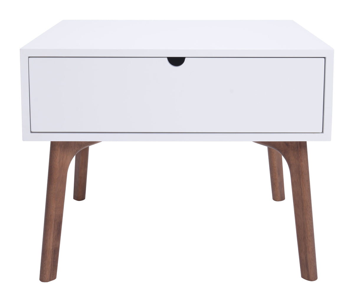 Proto Side Table Walnut & White