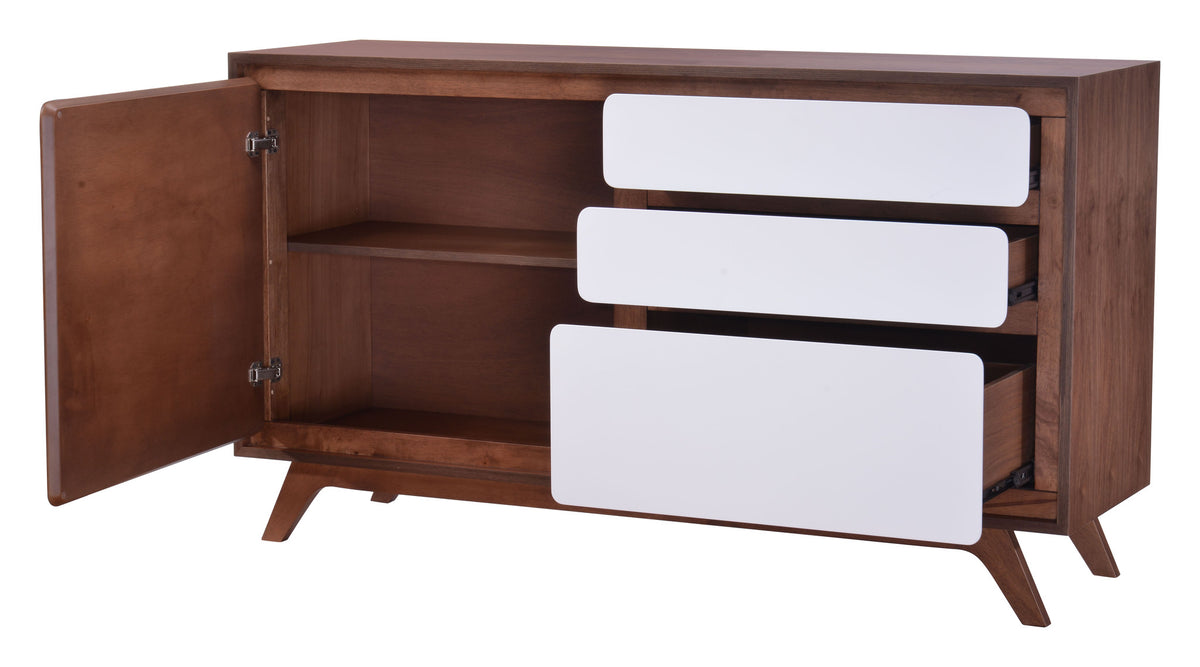 Faith Buffet Walnut & White