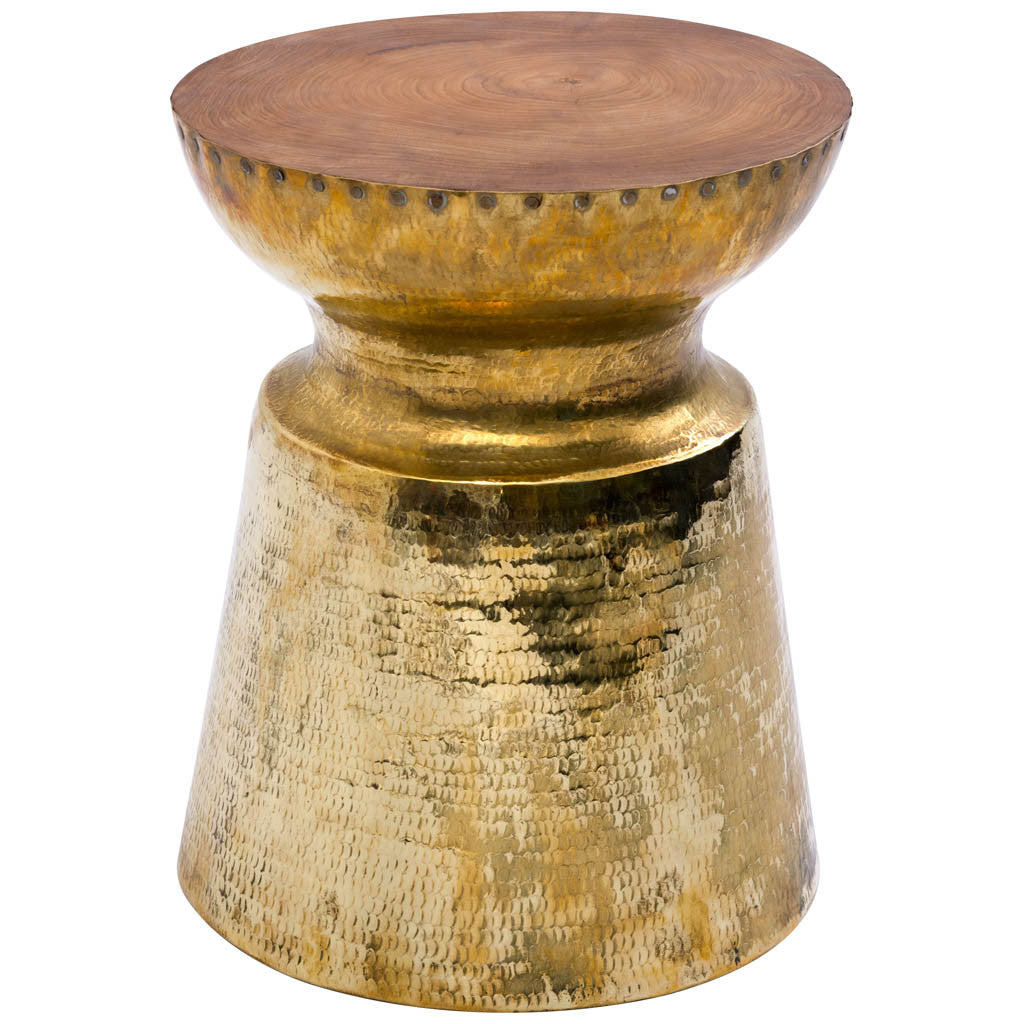Targon Stool Table Brass
