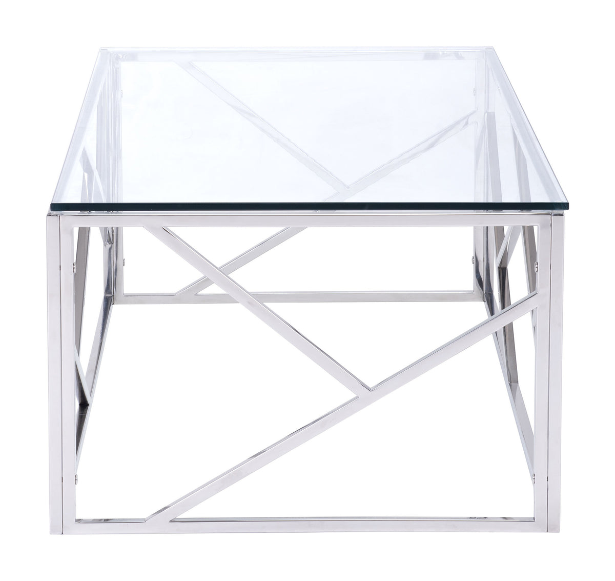 Candor Coffee Table Polished Stainless Steel