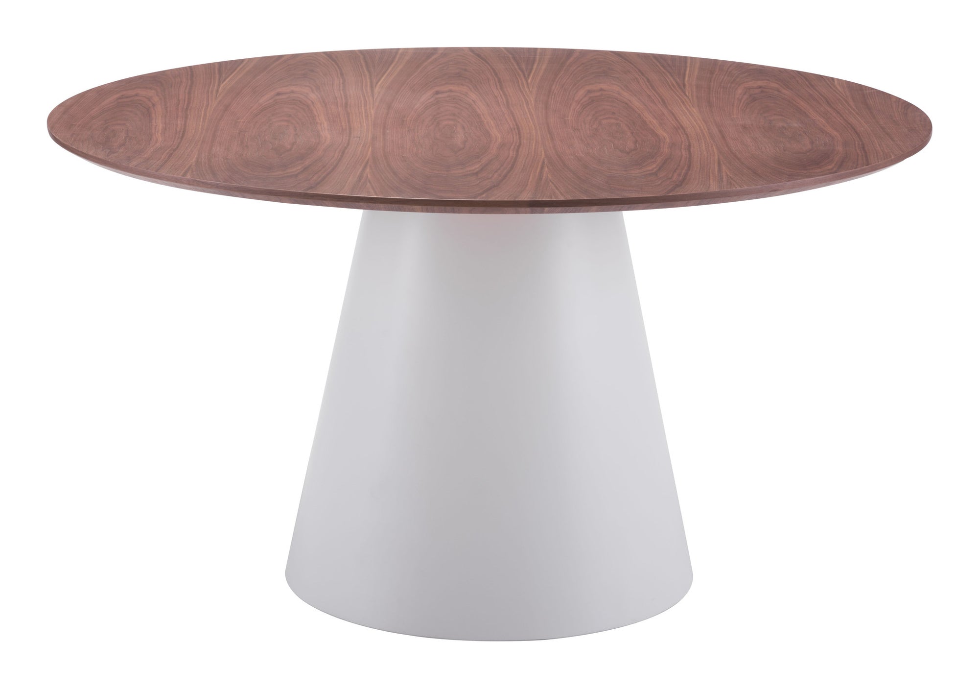 Quiescent Dining Table White & Walnut