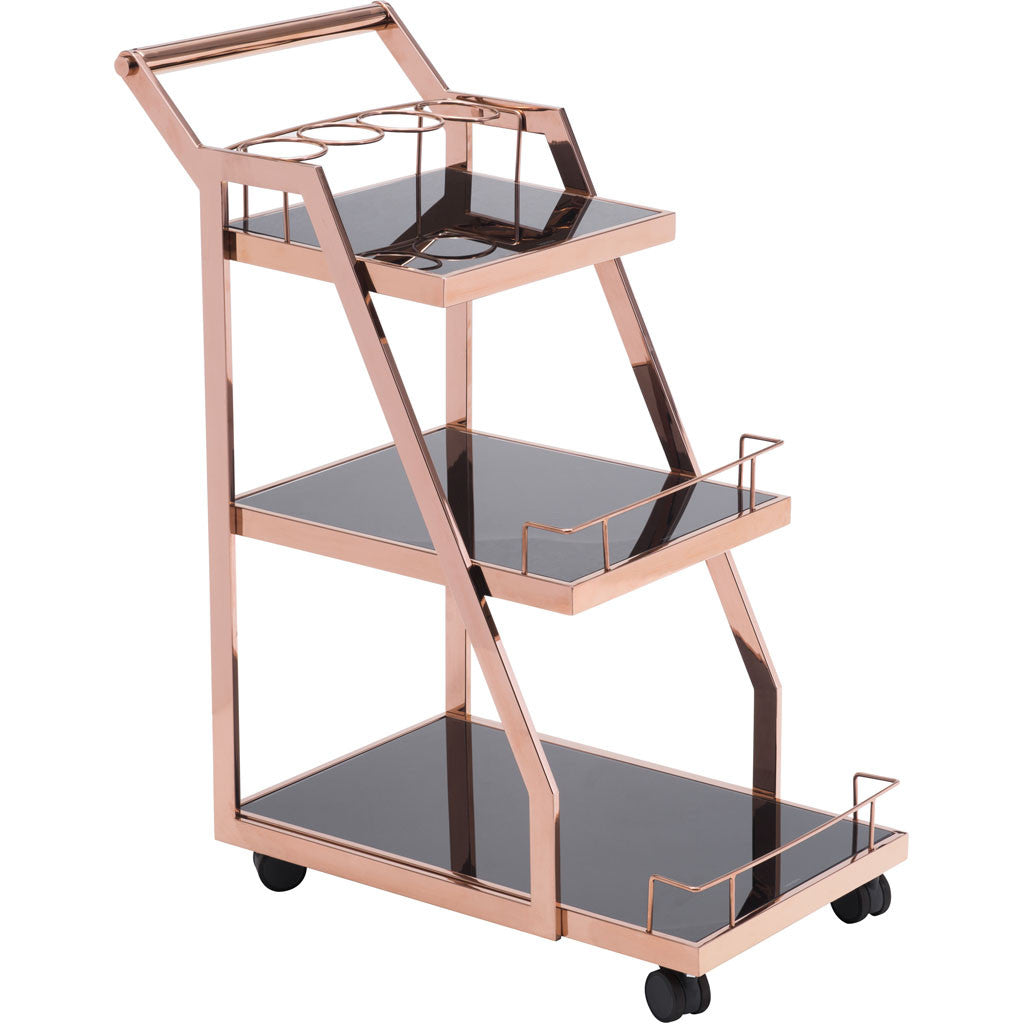 Alacrity Serving Cart Rose Gold