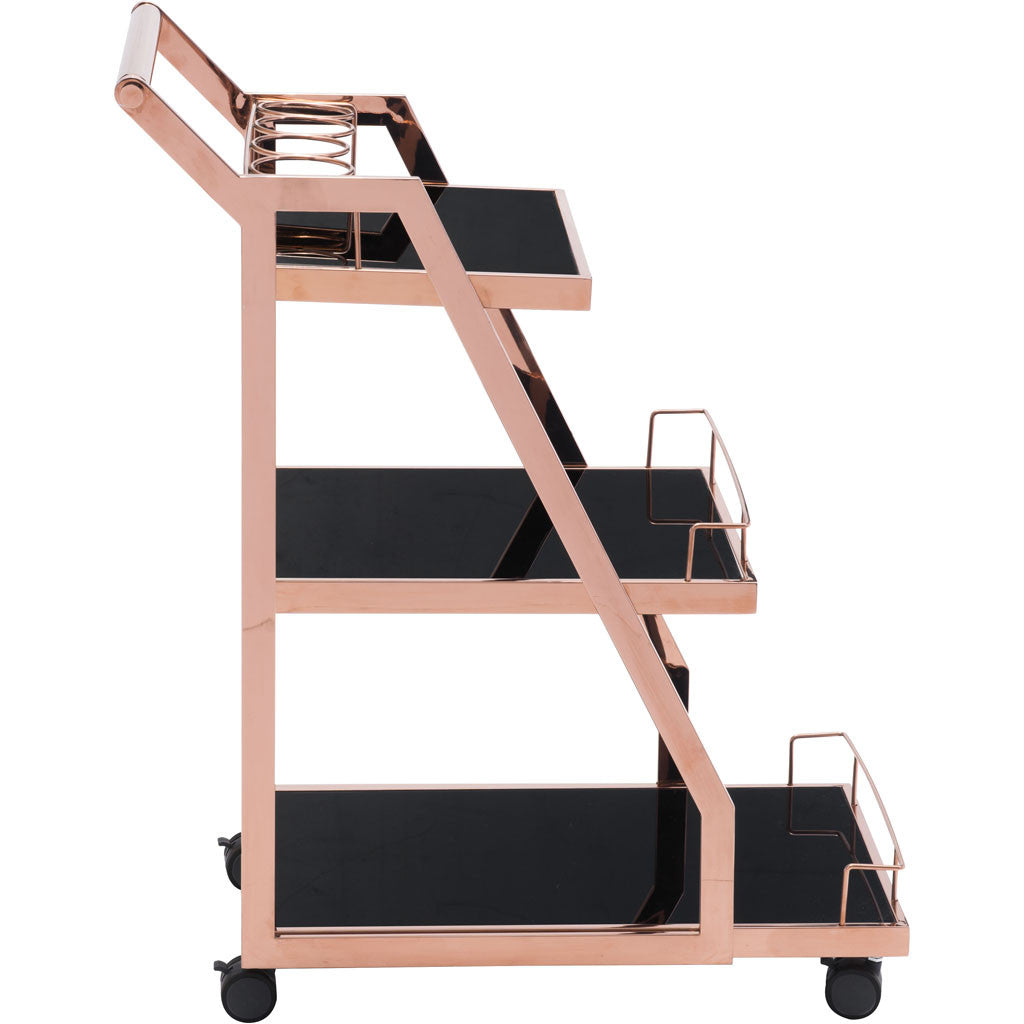 Alacrity Serving Cart Rose Gold