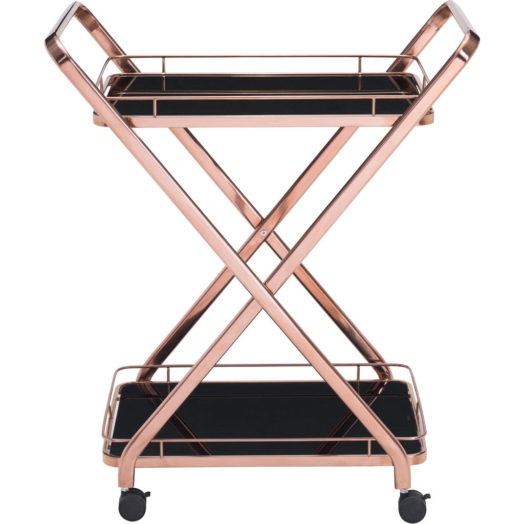 Vercelli Serving Cart Rose Gold