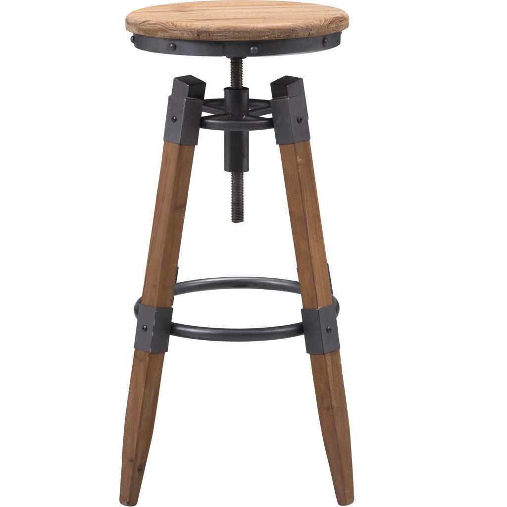 Como Barstool Natural Pine & Industrial Gray