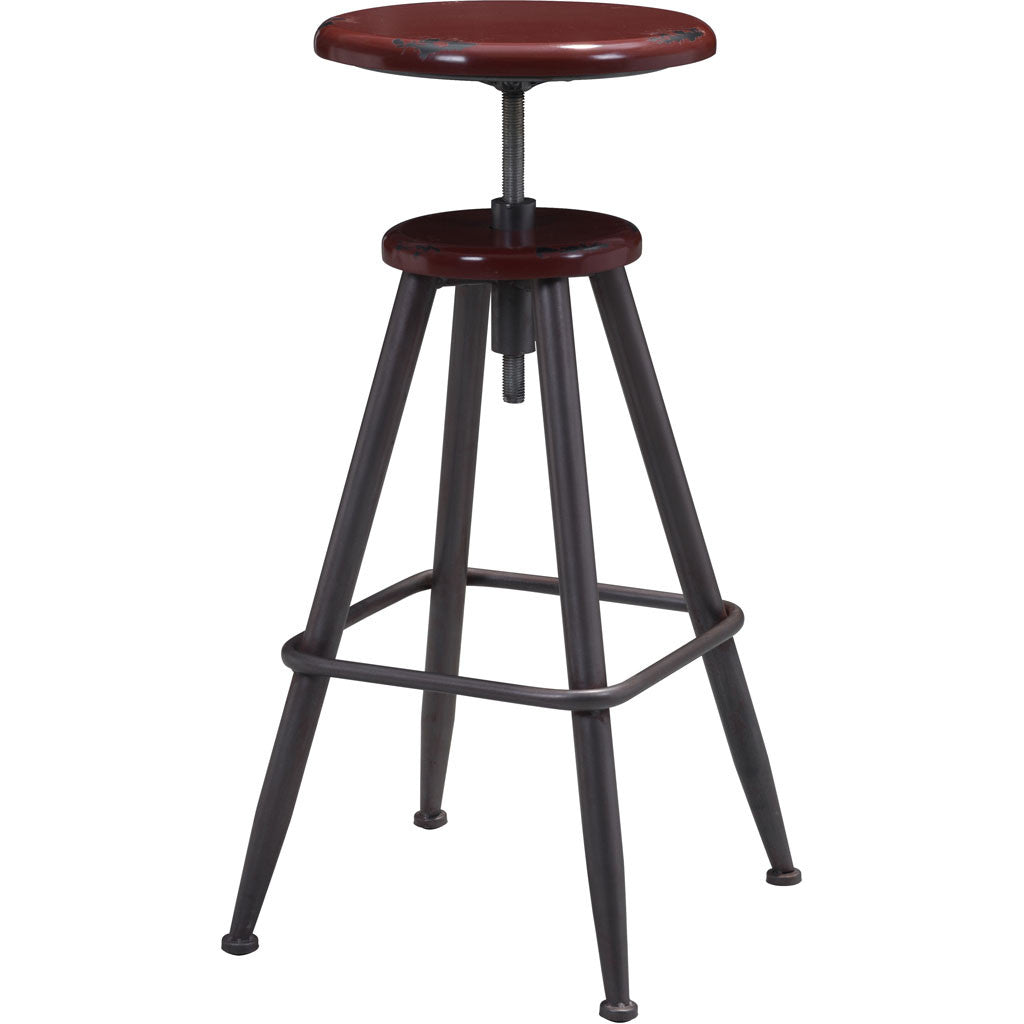 Bologna Barstool Distressed Burgundy