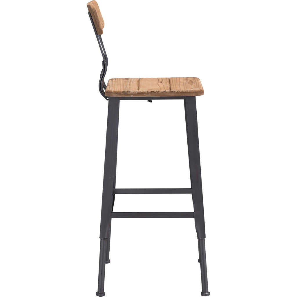Catania Bar Chair Natural Pine & Industrial Gray