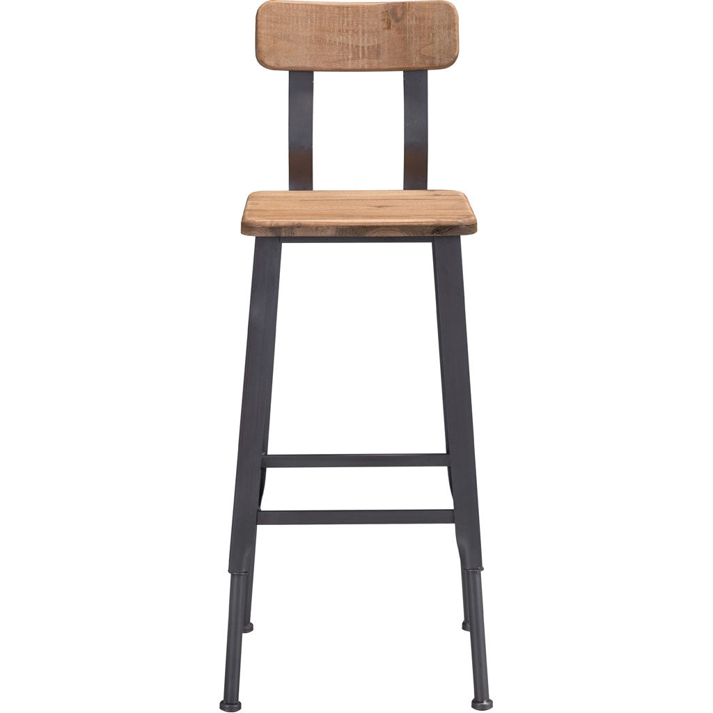 Catania Bar Chair Natural Pine & Industrial Gray