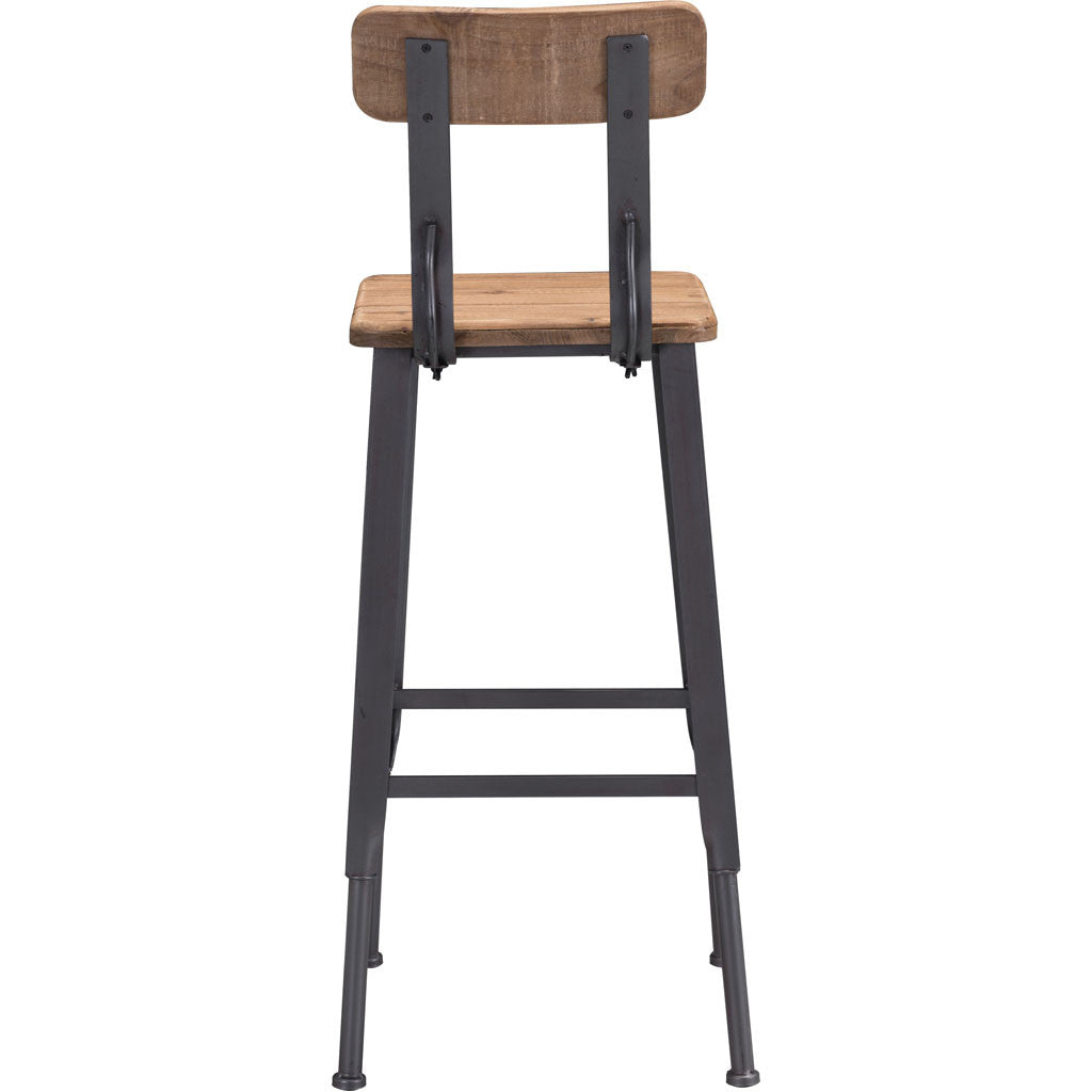 Catania Bar Chair Natural Pine & Industrial Gray