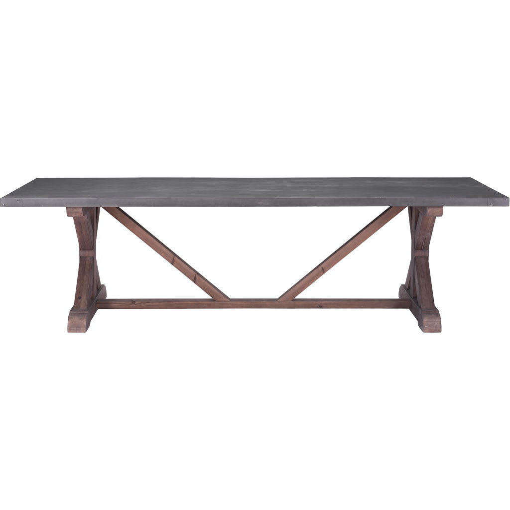 Dallas Dining Table Gray & Distressed Fir