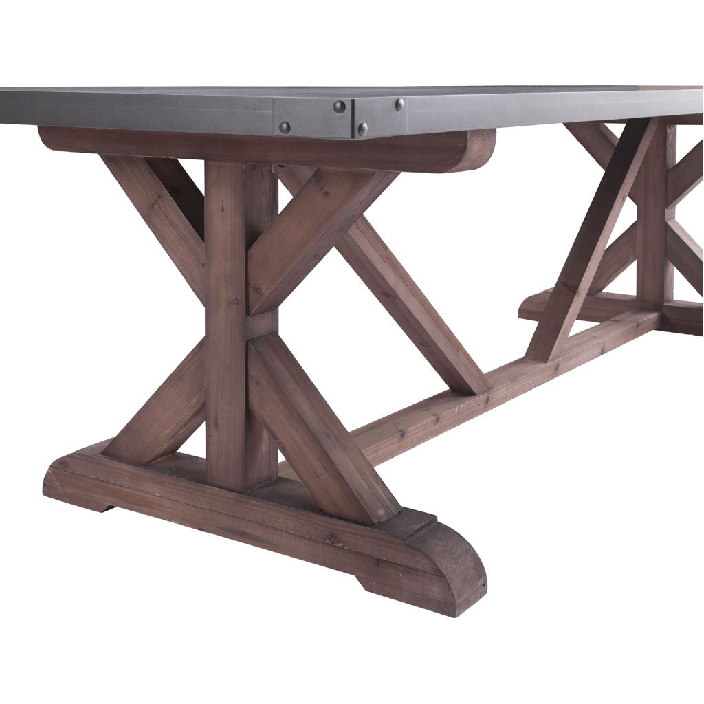 Dallas Dining Table Gray & Distressed Fir