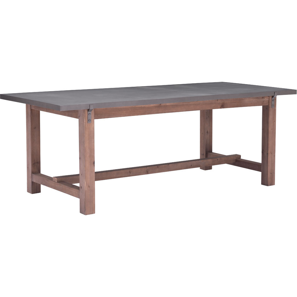 Goran Dining Table Gray & Distressed Fir