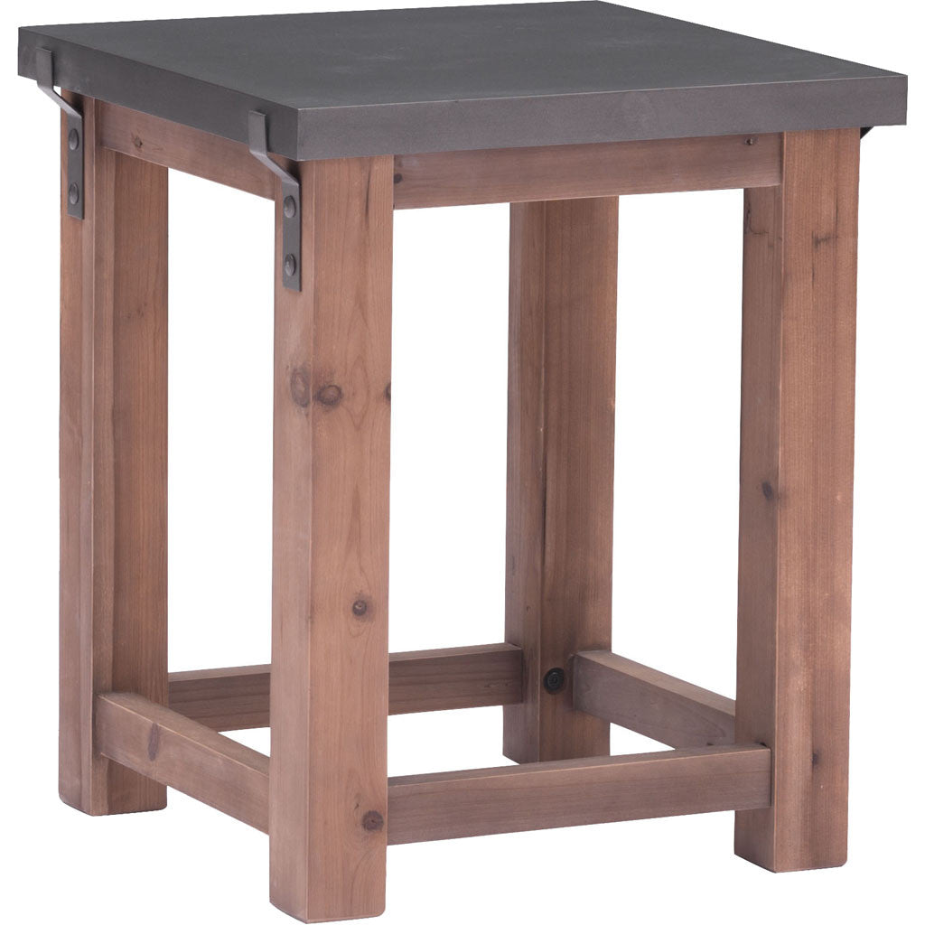 Goran Side Table Gray & Distressed Fir