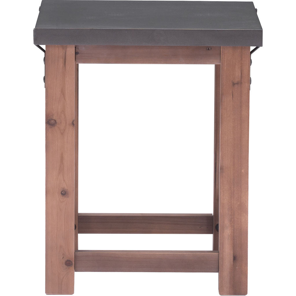 Goran Side Table Gray & Distressed Fir