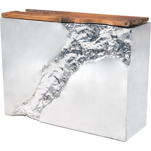 Loren Console Table Natural & Stainless Steel