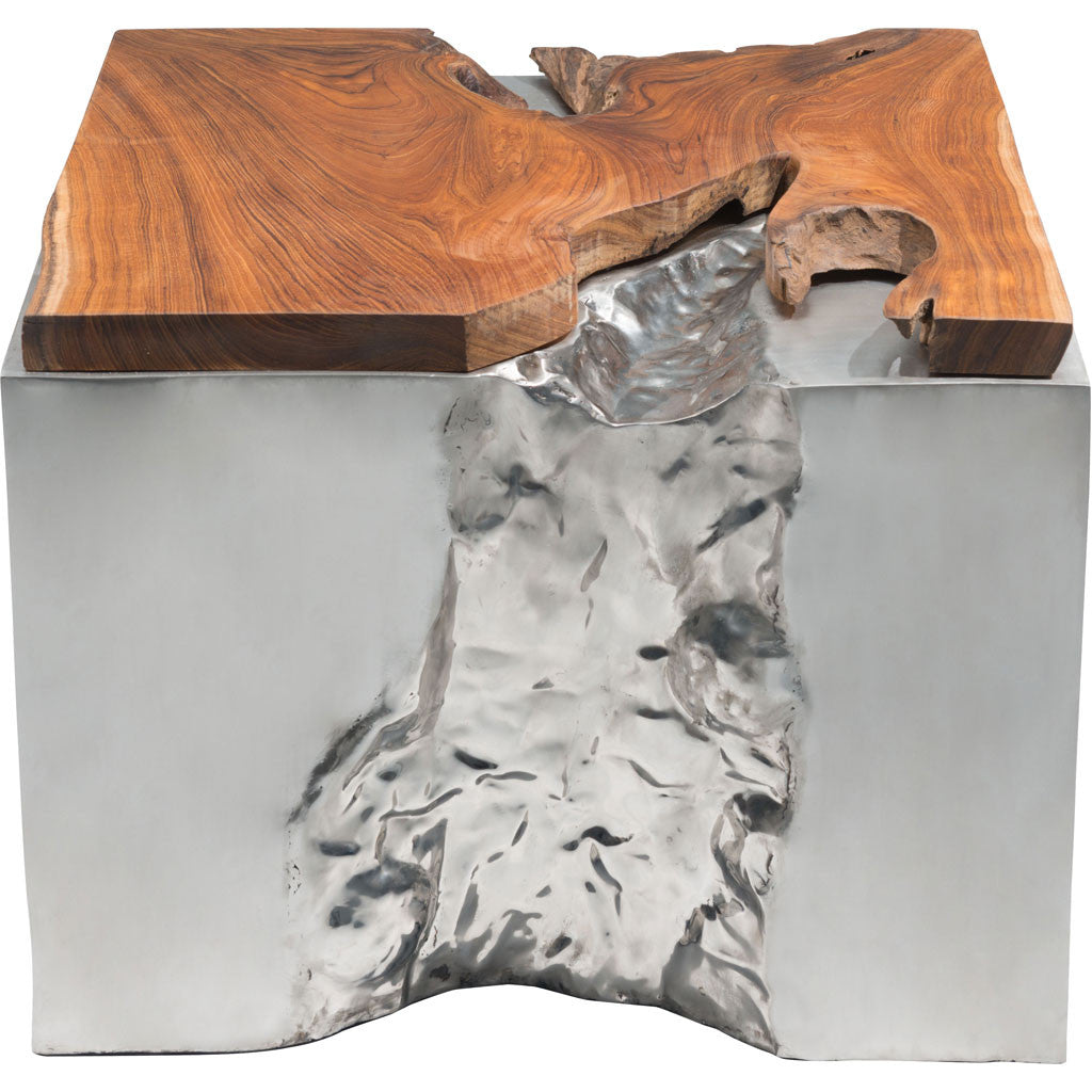 Loren Coffee Table Natural & Stainless Steel