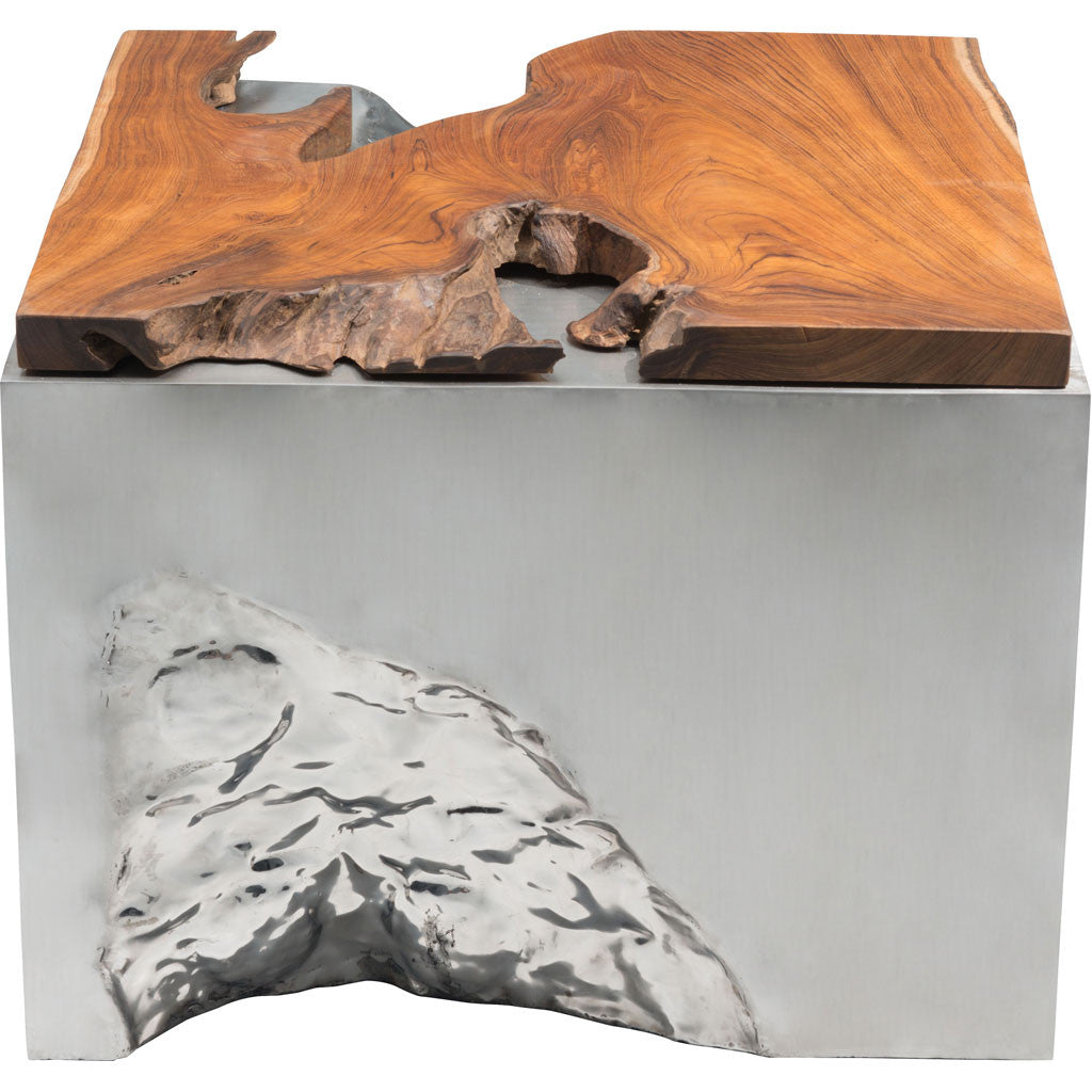 Loren Coffee Table Natural & Stainless Steel