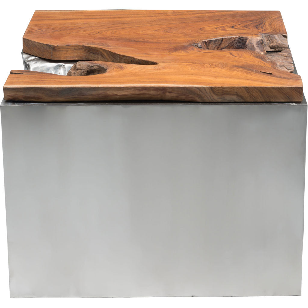 Loren Coffee Table Natural & Stainless Steel