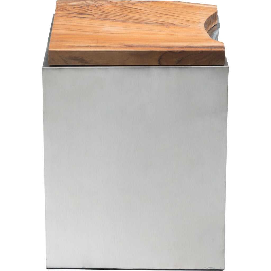 Loren Side Table Natural & Stainless Steel