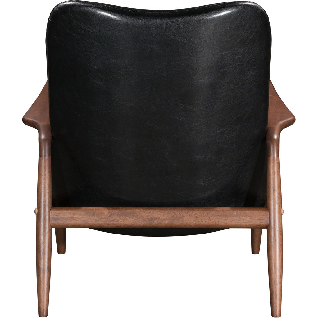 Braden Lounge Chair & Ottoman Black