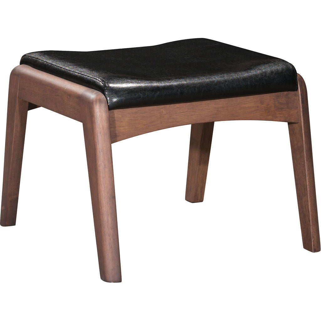 Braden Lounge Chair & Ottoman Black