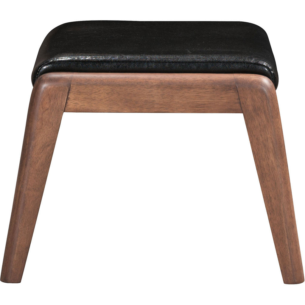 Braden Lounge Chair & Ottoman Black