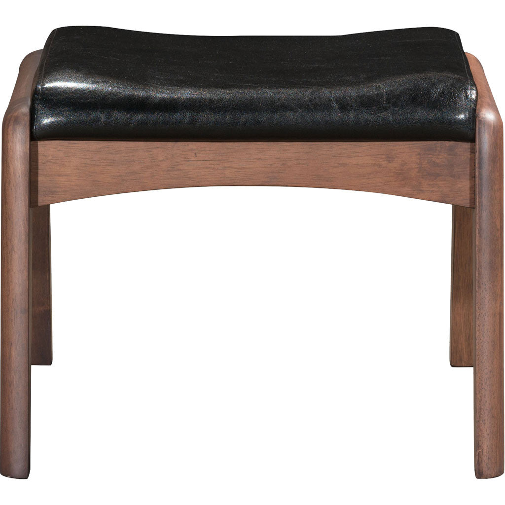 Braden Lounge Chair & Ottoman Black