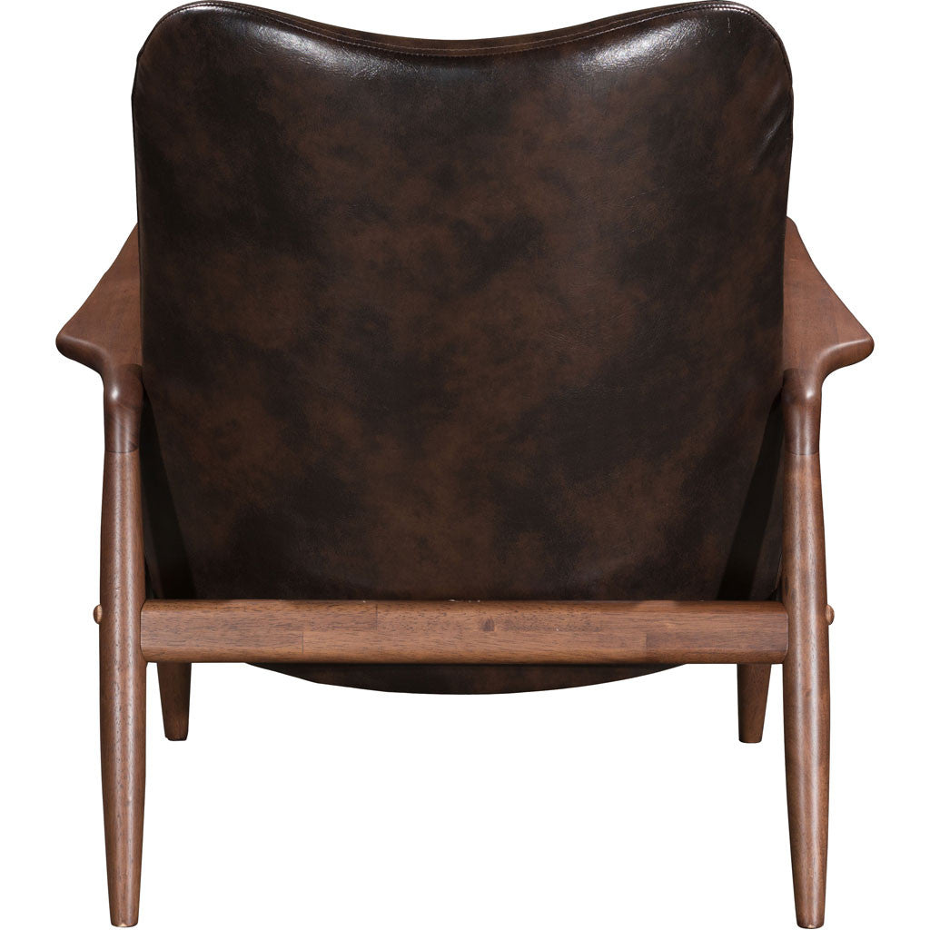 Braden Lounge Chair & Ottoman Brown