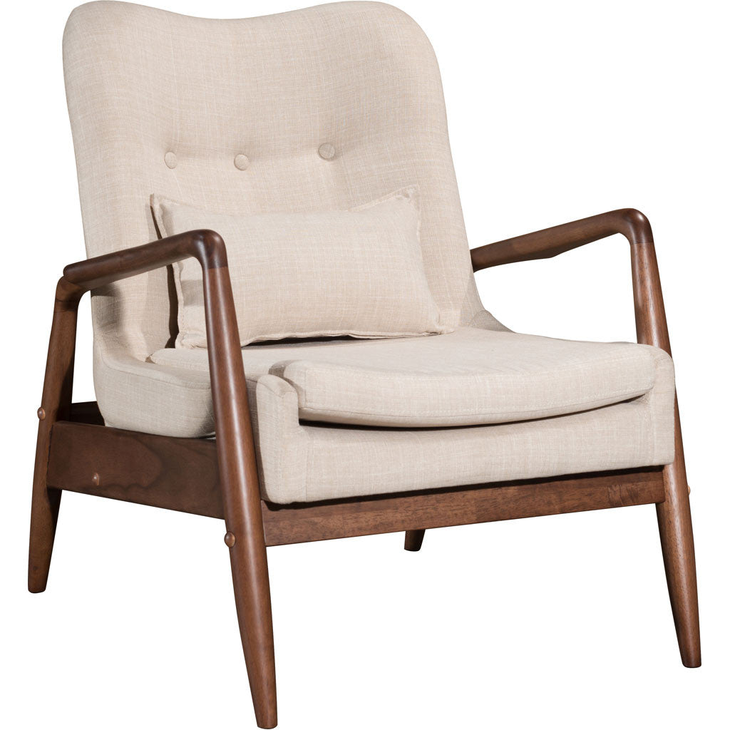 Braden Lounge Chair & Ottoman Beige