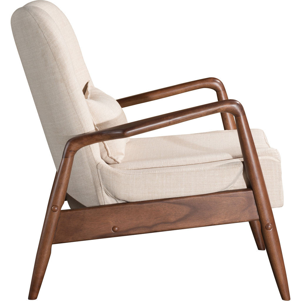 Braden Lounge Chair & Ottoman Beige