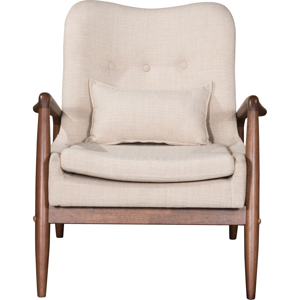 Braden Lounge Chair & Ottoman Beige